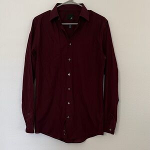 Men's Burgundy Dress Shirt
